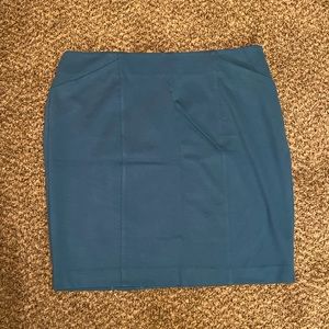 Cabi Sigourney Pencil Skirt - Teal Turquoise